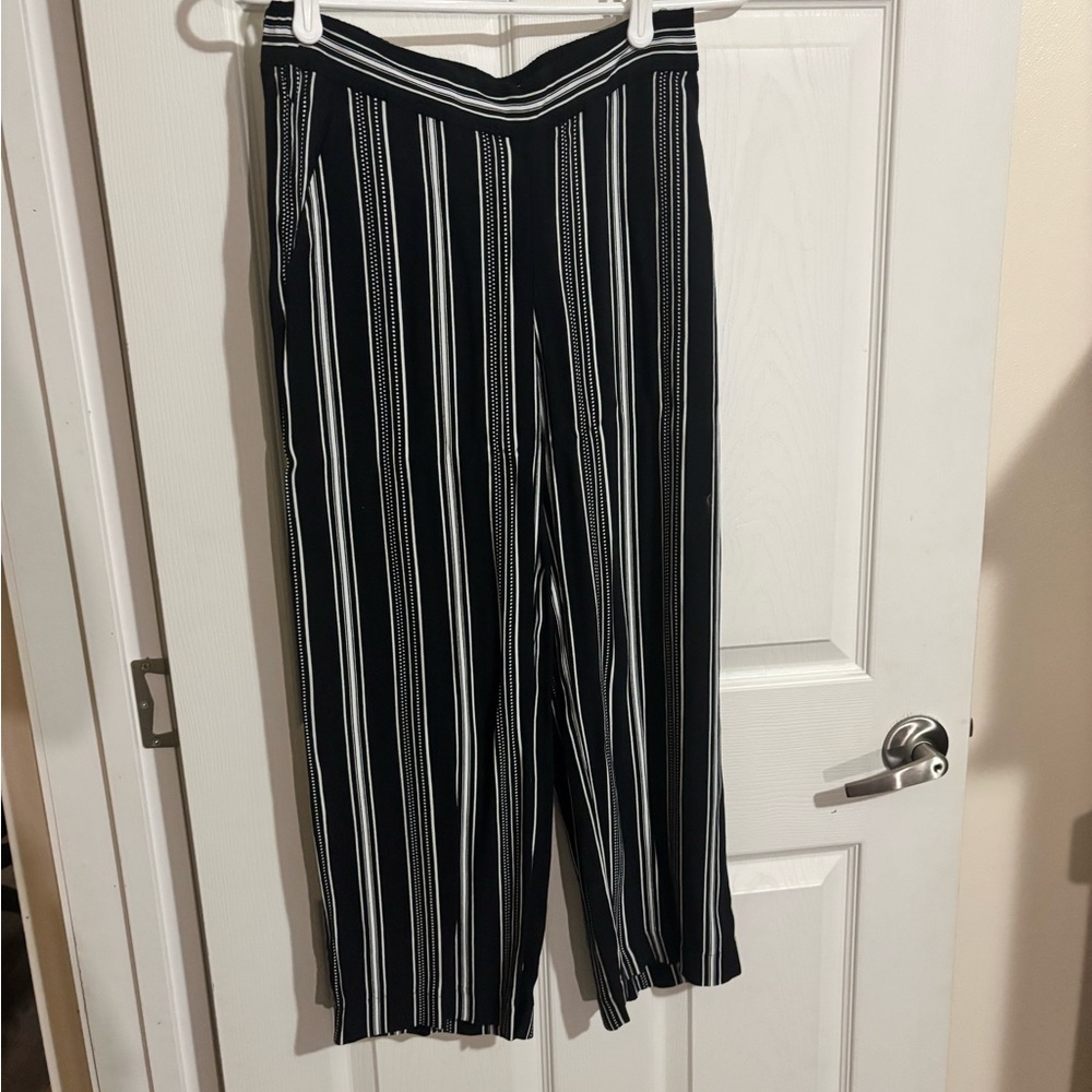 LOFT Monochrome Striped Trousers